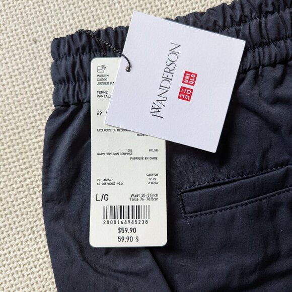 NWT Uniqlo JWAnderson Navy Cargo pants, Size L - Picture 3 of 10